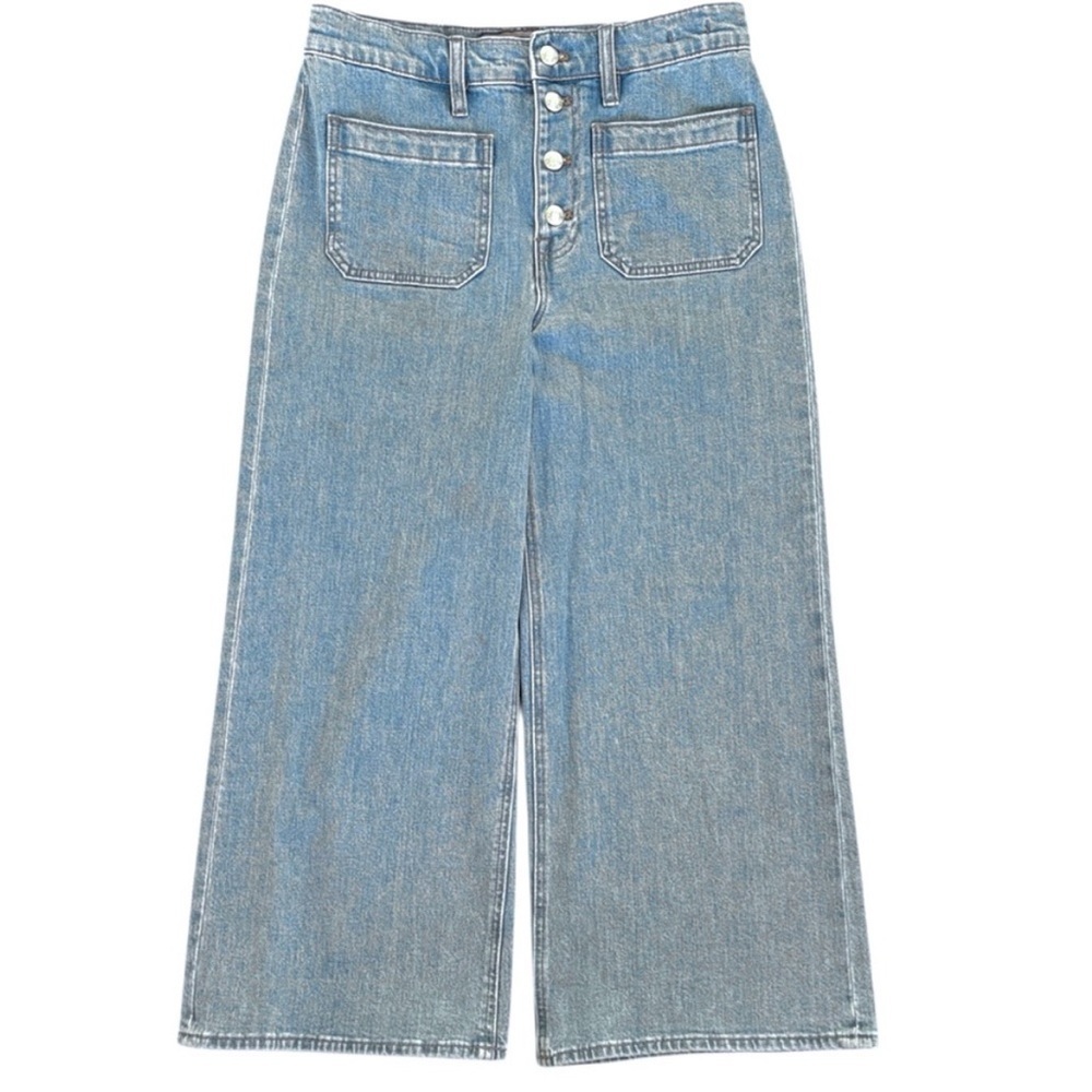 EUC J. Crew Point Sur Wide Leg Crop
Button Fly Jeans Size 27 - Picture 2 of 9